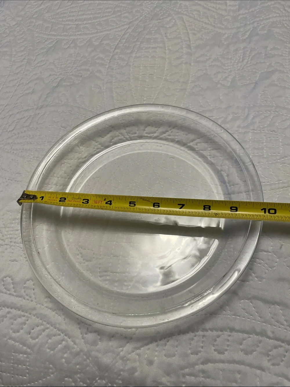 Pyrex Clear Glass Pie Plate 9”